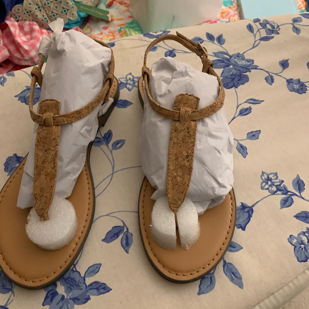 J.Crew cork t-strap sandals